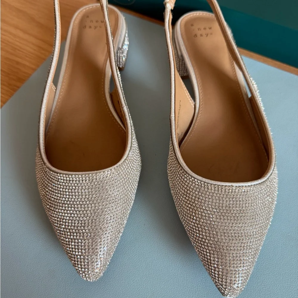 Target New Day Champagne Crystal Slingback Flats - Picture 1 of 7